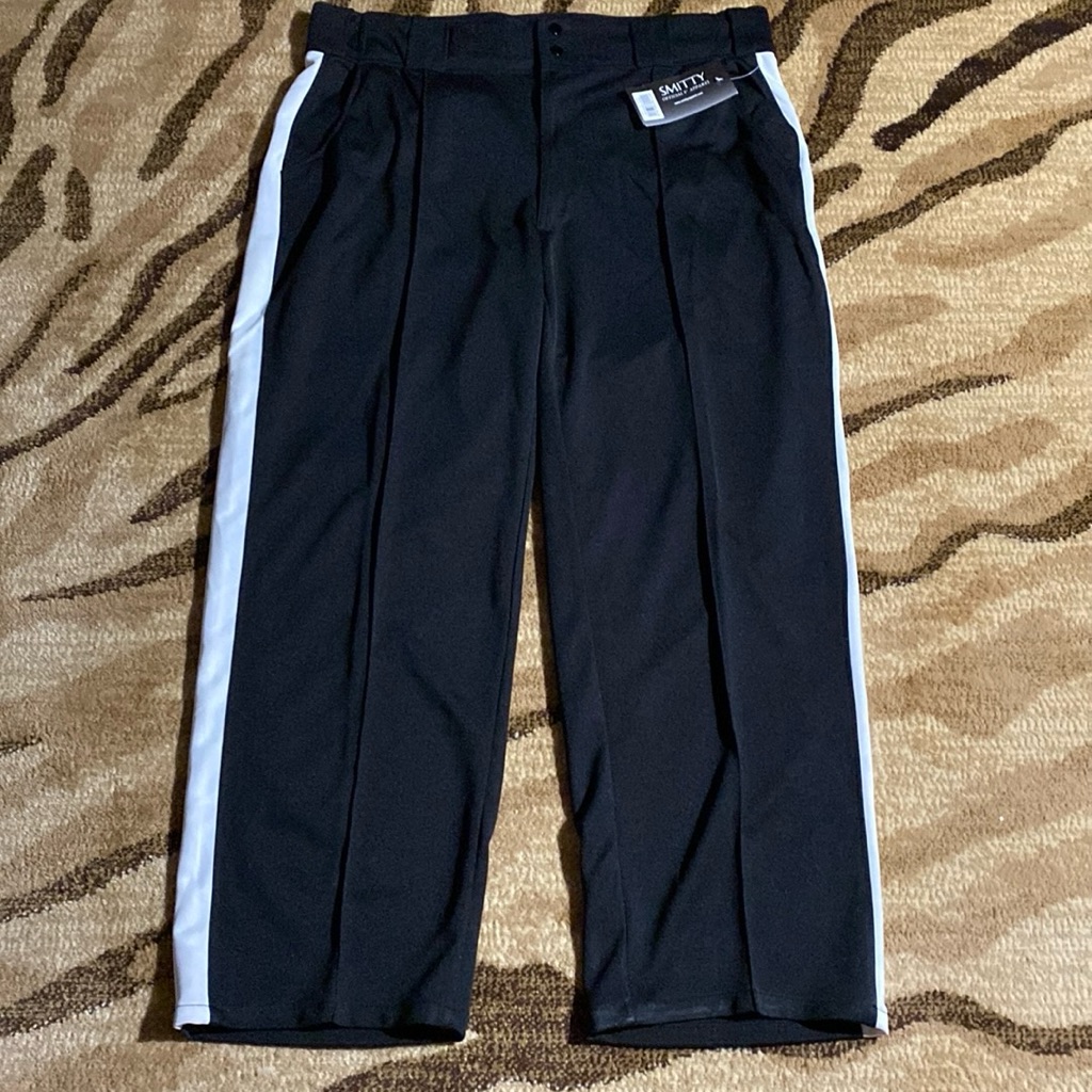 Smitty Fbs-182 Officials Black Warm Weather Referee Football Pants Mens 42 Nwt